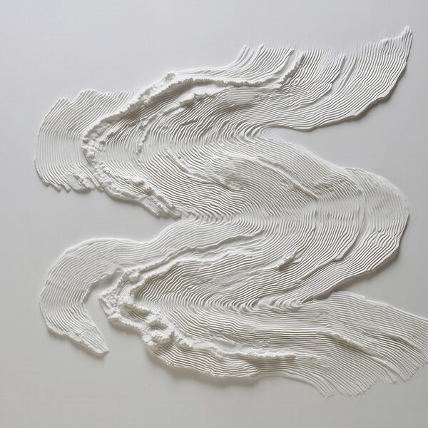 White fabric with a wavy pattern