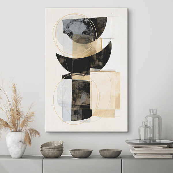 Painting of a group of circles and a circle