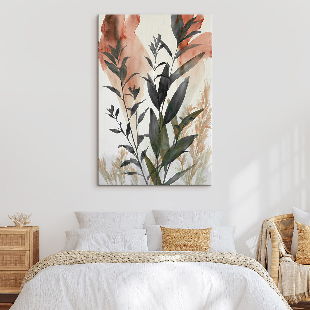 Painting of leaves and plants