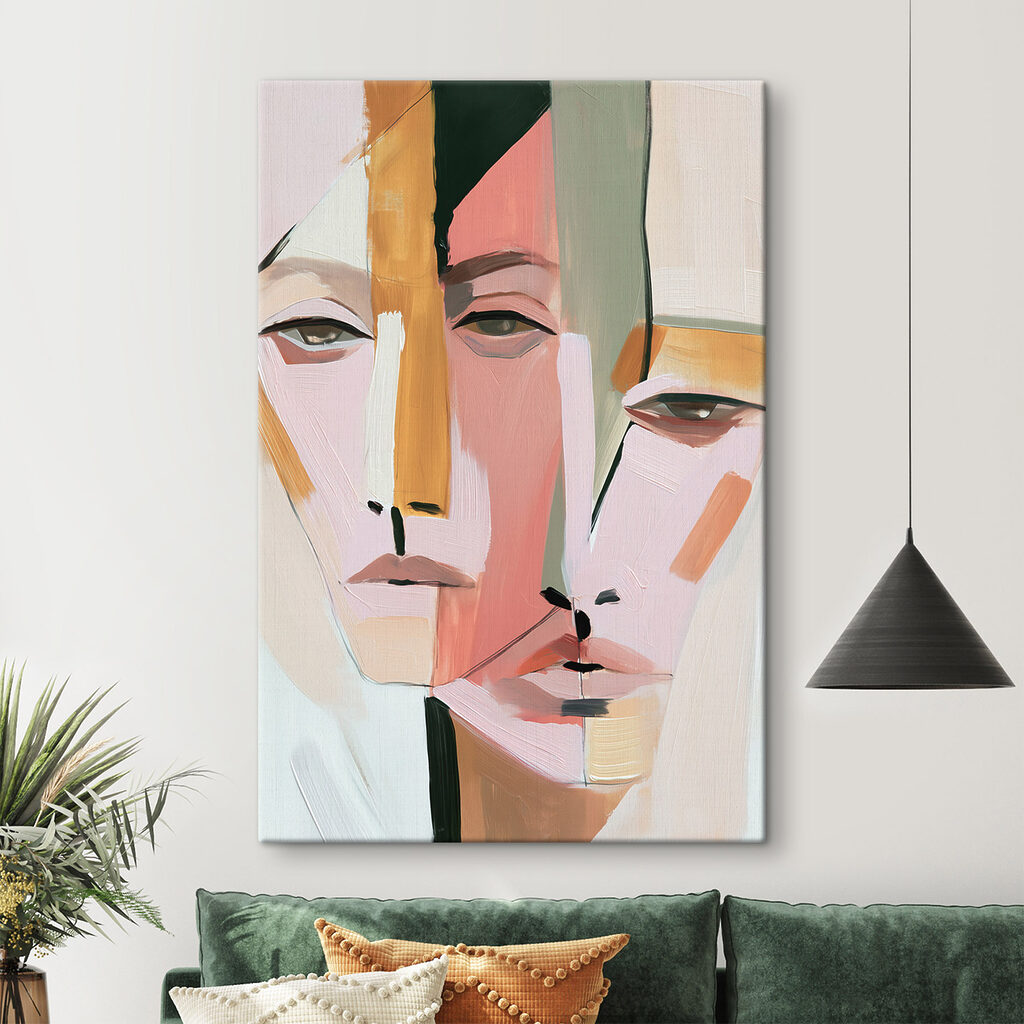 Painting of a couple of people