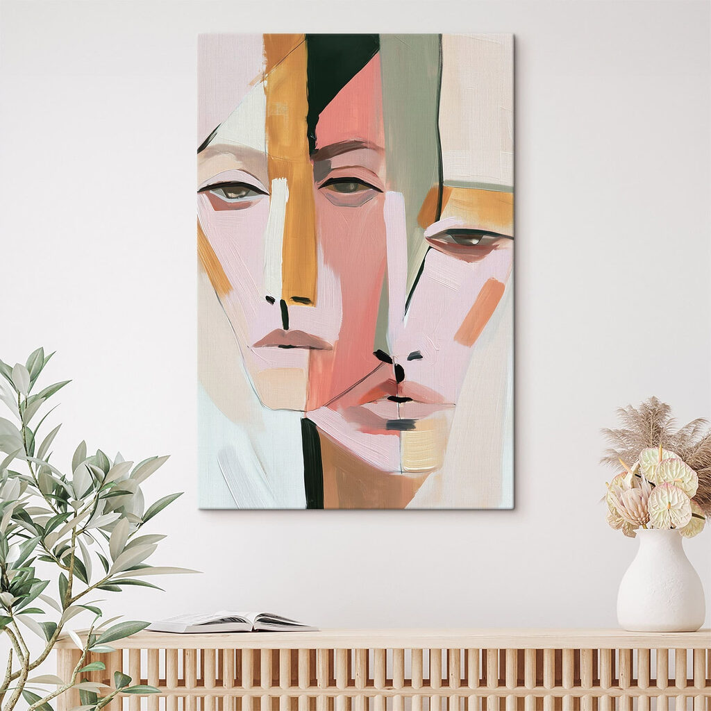 Painting of a couple of people