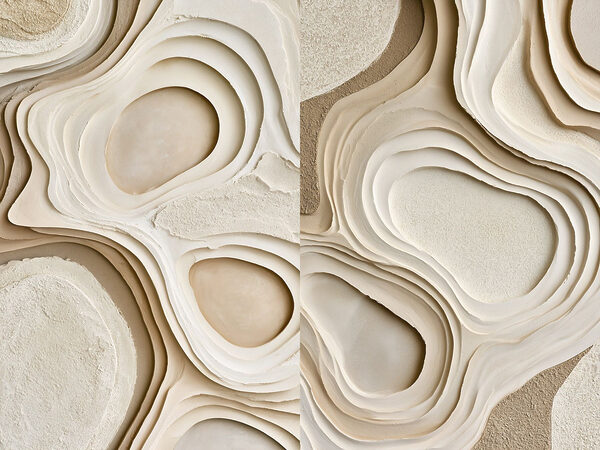 Organic shapes and flowing lines blend Organic shapes and flowing lines blend