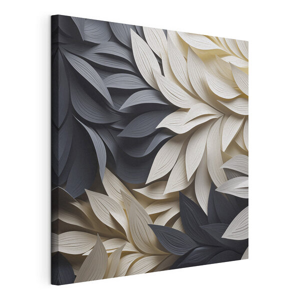 Black and white leaves Black and white leaves
