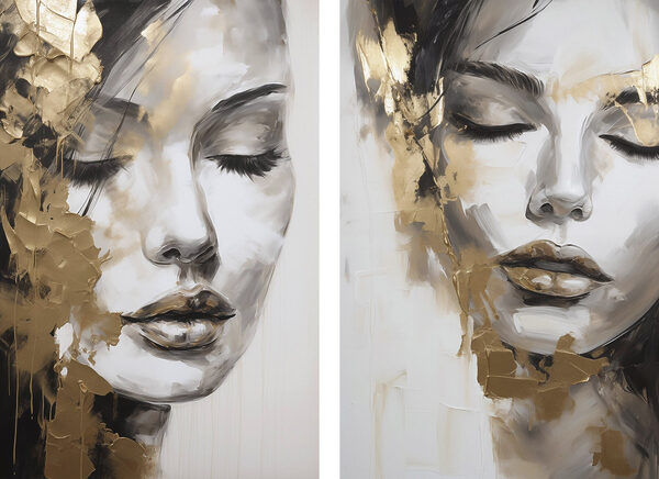 Painting of a woman's face