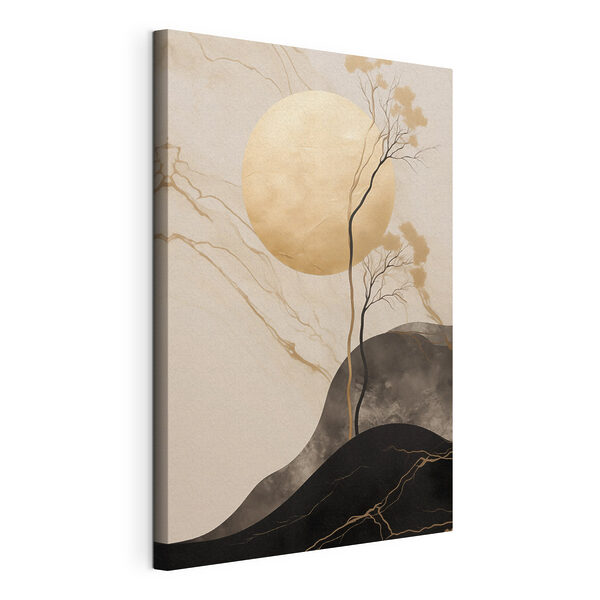 Painting of a tree and a circle Painting of a tree and a circle