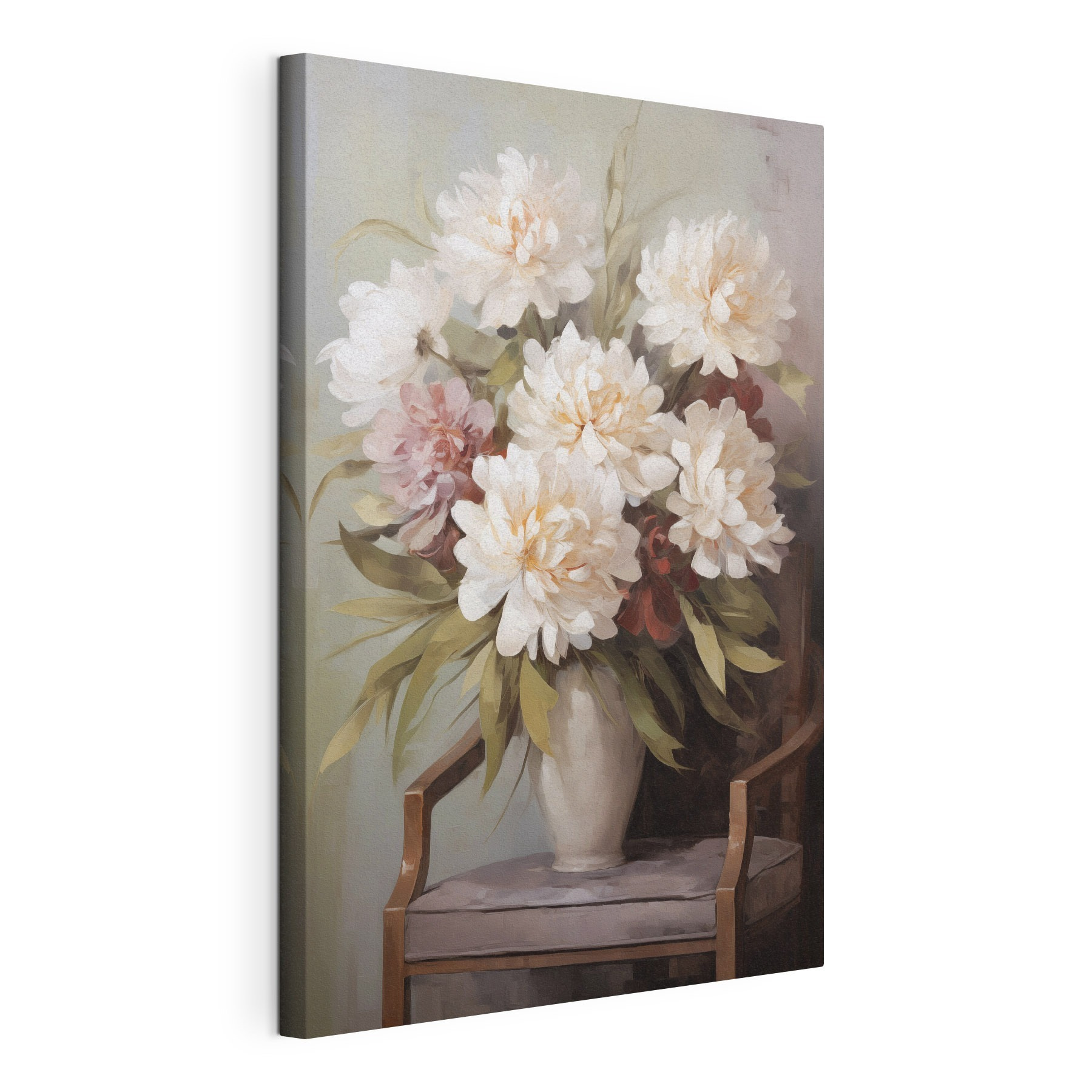 Painting of flowers in a vase