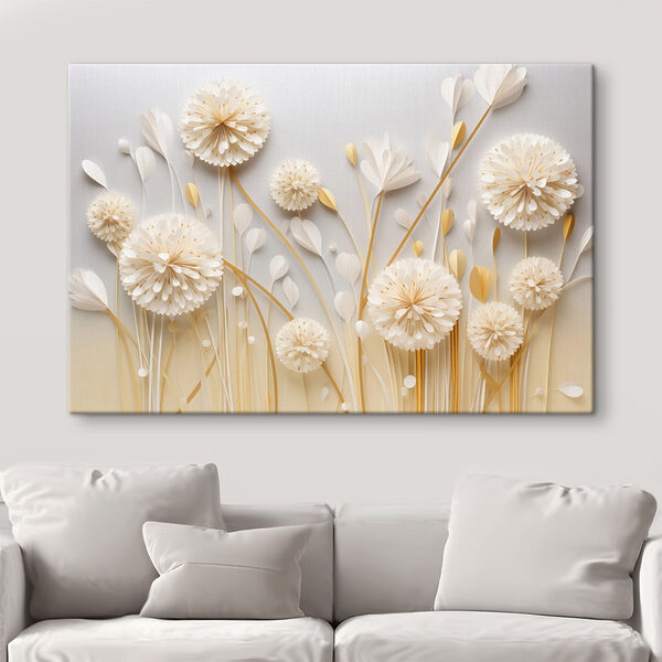 - Delicate blossoms in soft colors