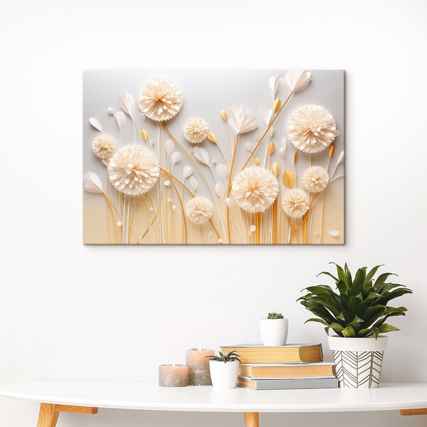 - Delicate blossoms in soft colors