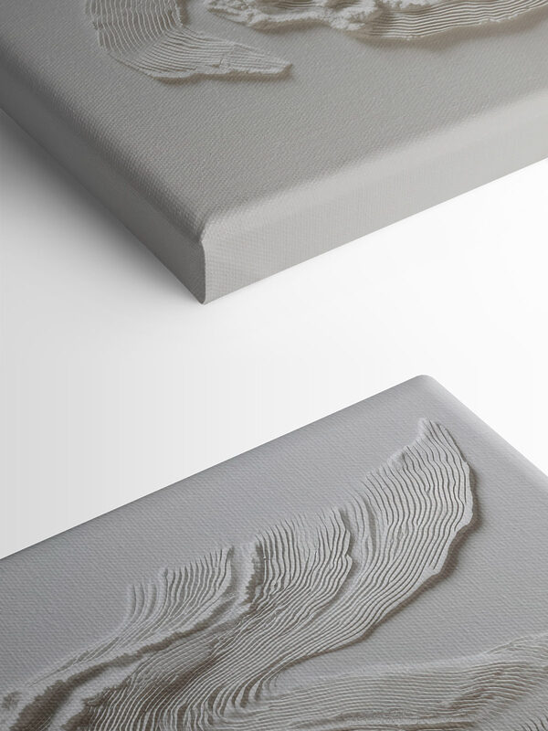 White fabric with a wavy pattern