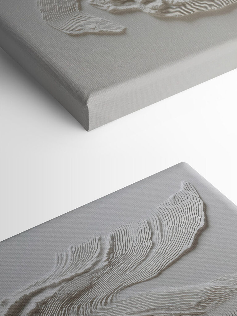 White fabric with a wavy pattern