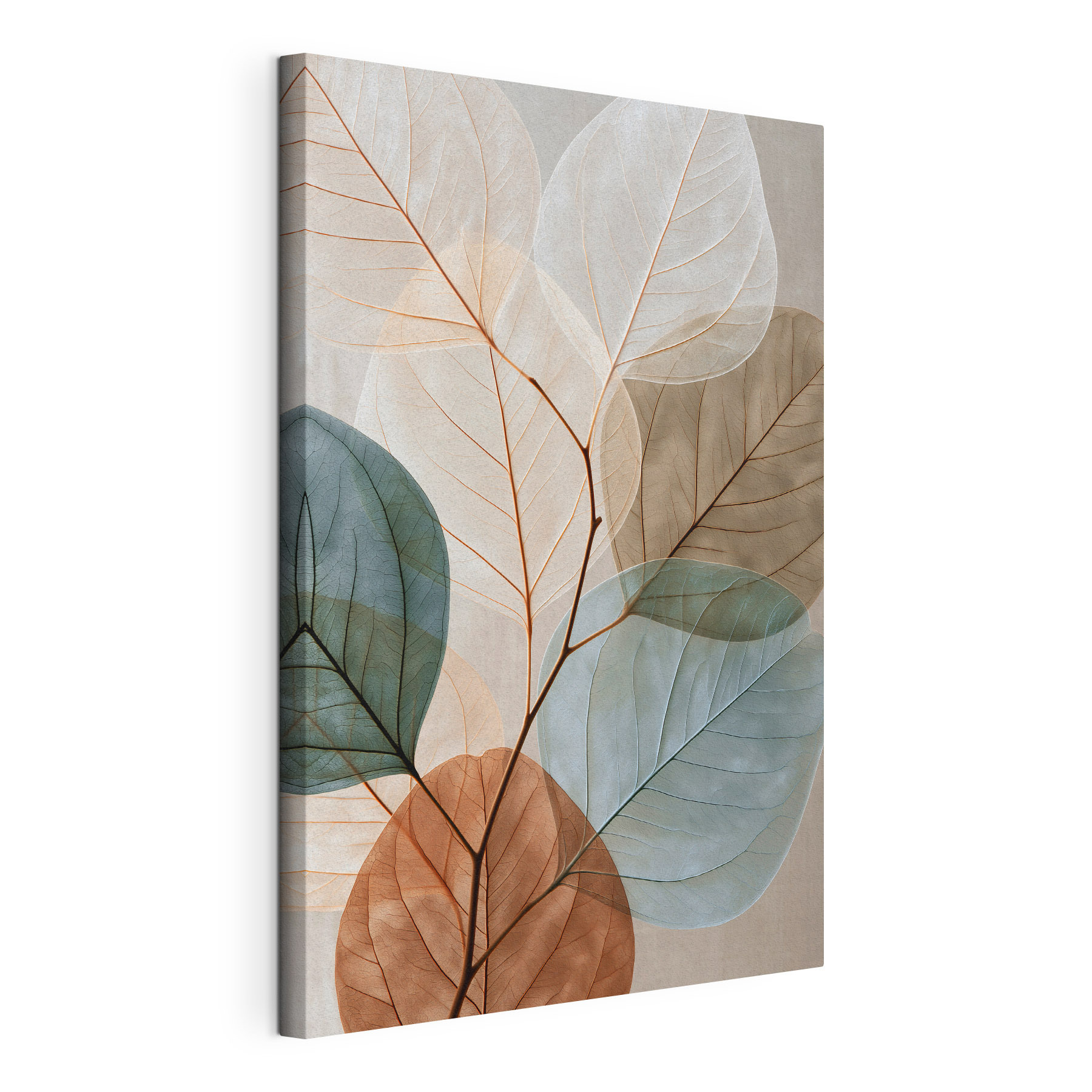 Delicate leaves in soft colors