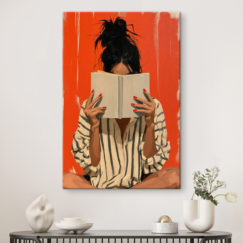 Woman holding a book over her face Woman holding a book over her face