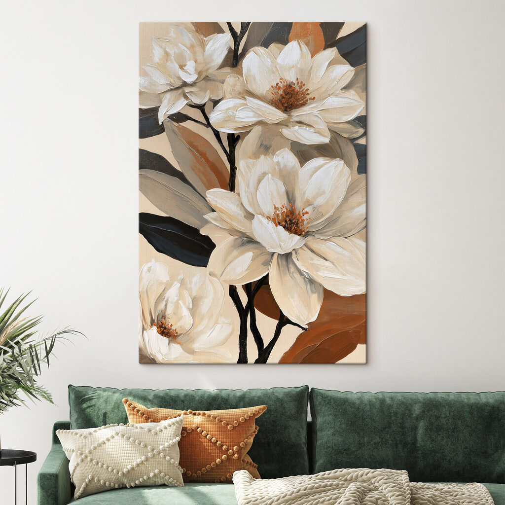 Painting of white flowers