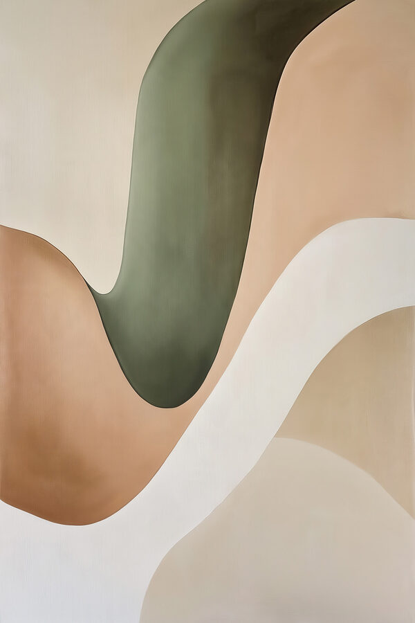 - Flowing curves in gentle hues