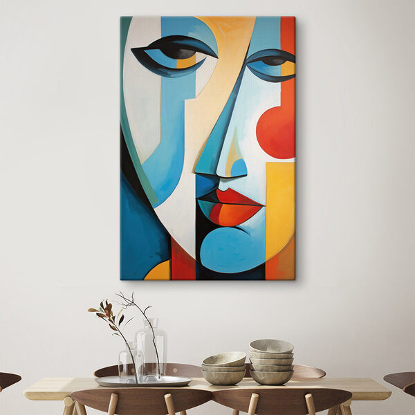 Painting of a woman's face Painting of a woman's face