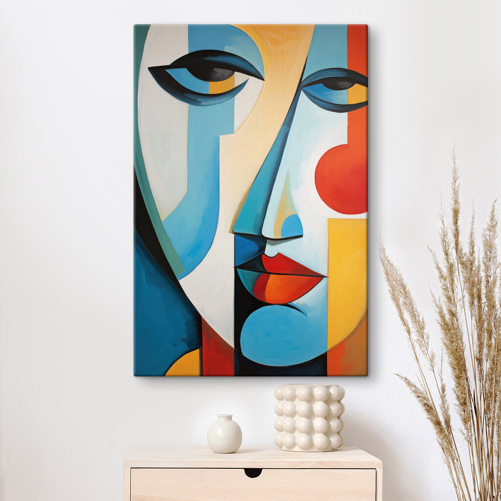 Painting of a woman's face Painting of a woman's face