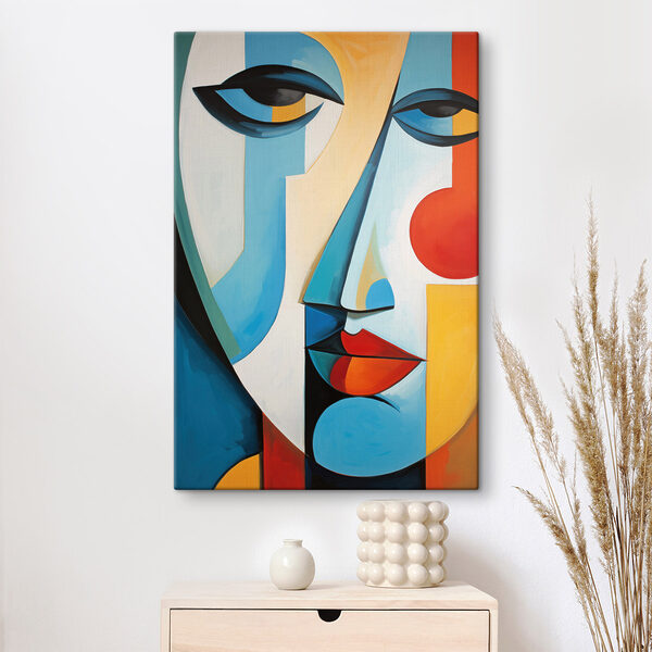 Painting of a woman's face Painting of a woman's face