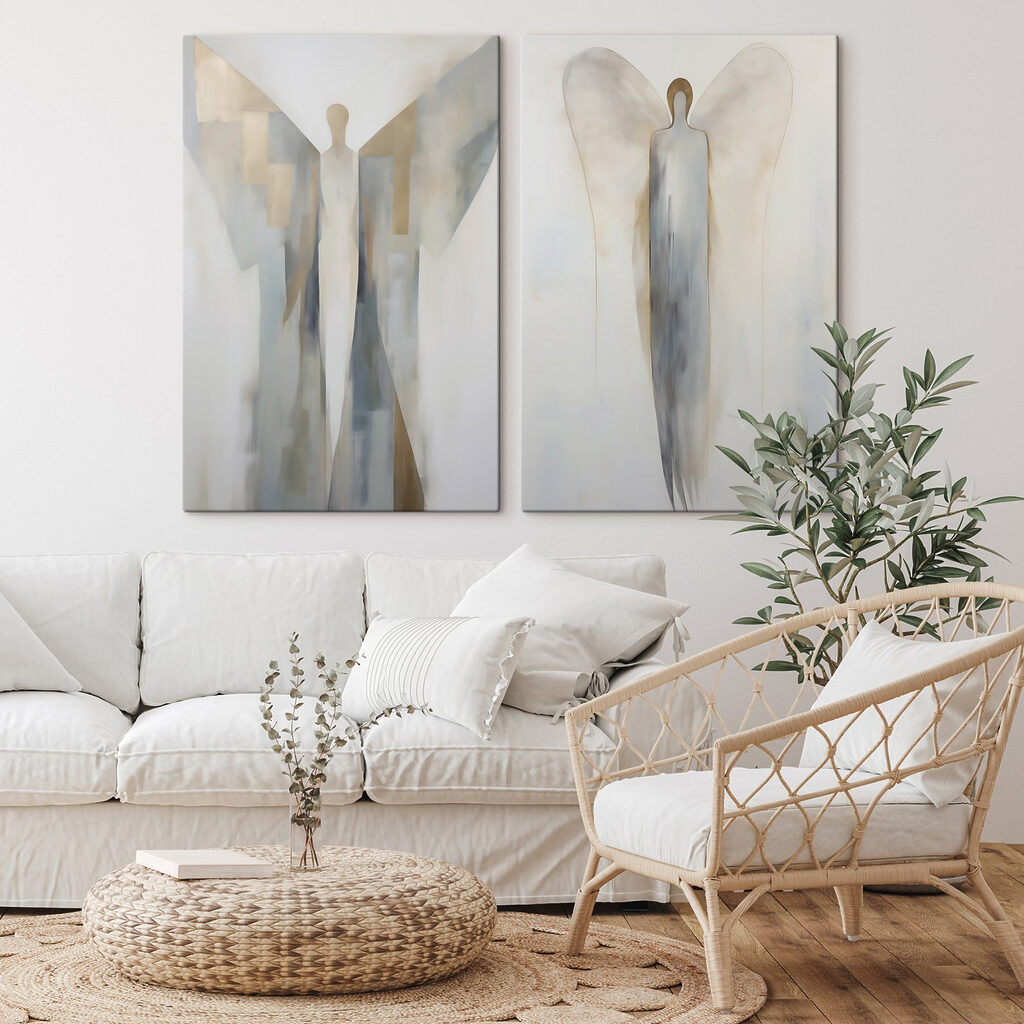 Ethereal figures in muted tones Ethereal figures in muted tones