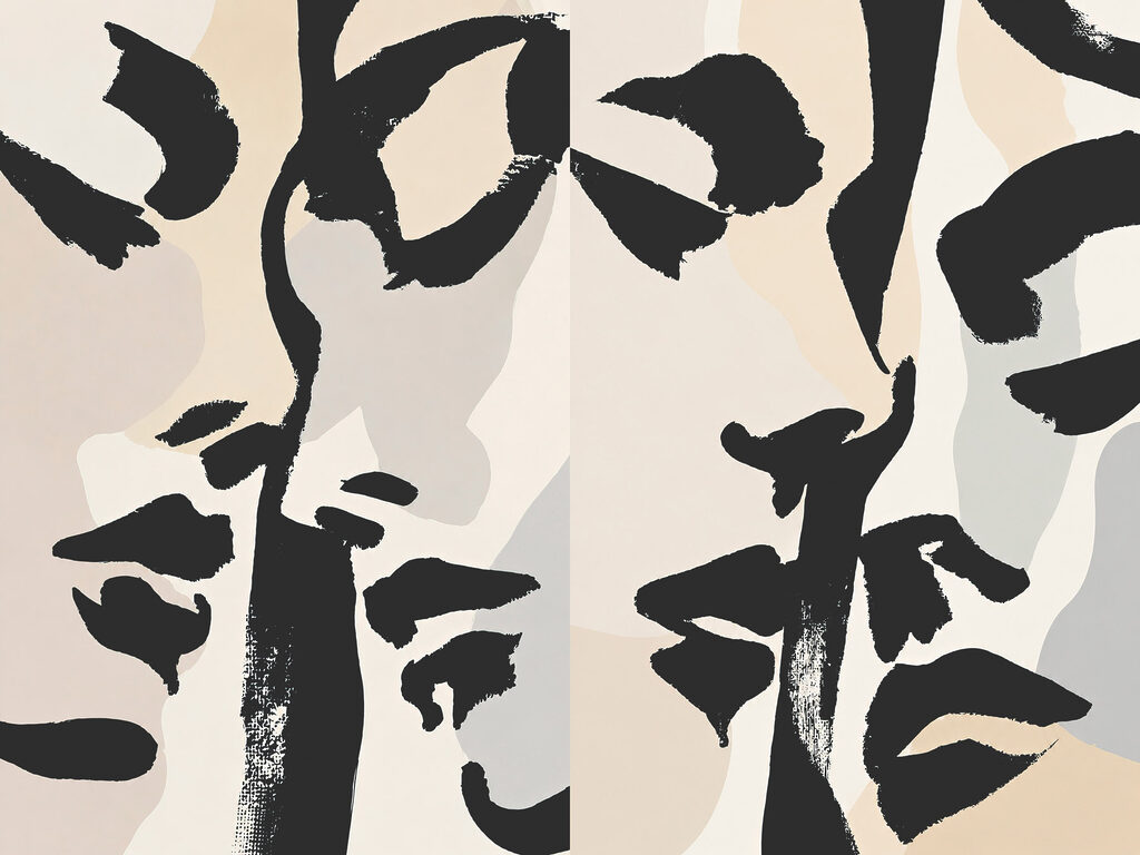 Collage of a woman's face