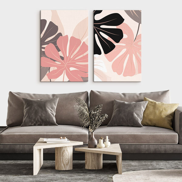 Elegant leaves in soft hues