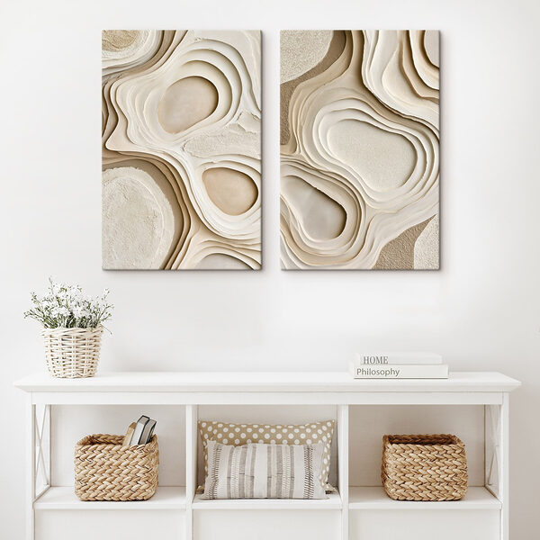 Organic shapes and flowing lines blend Organic shapes and flowing lines blend