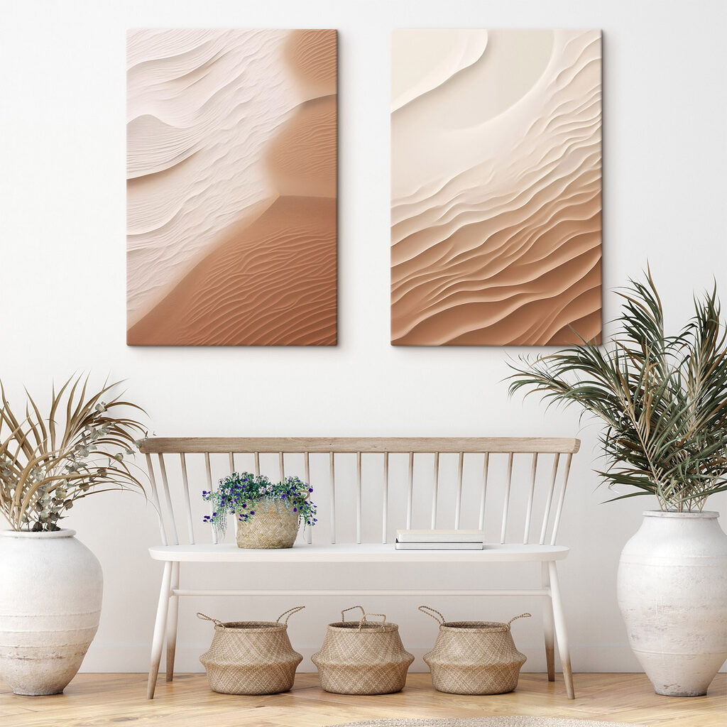 Soft waves in warm hues