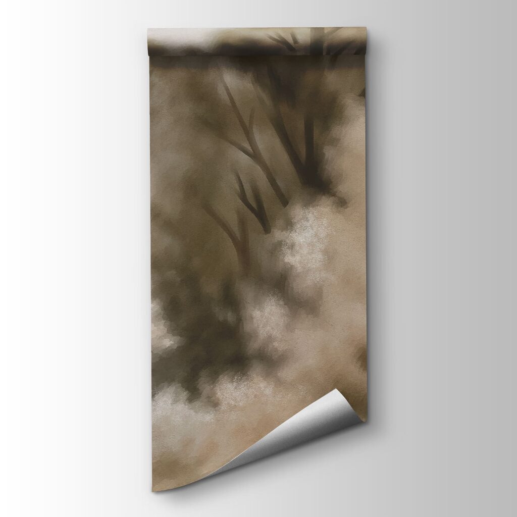 Fototapeta Řeka se stromy a horami v pozadí (Katalogové číslo: t01130)